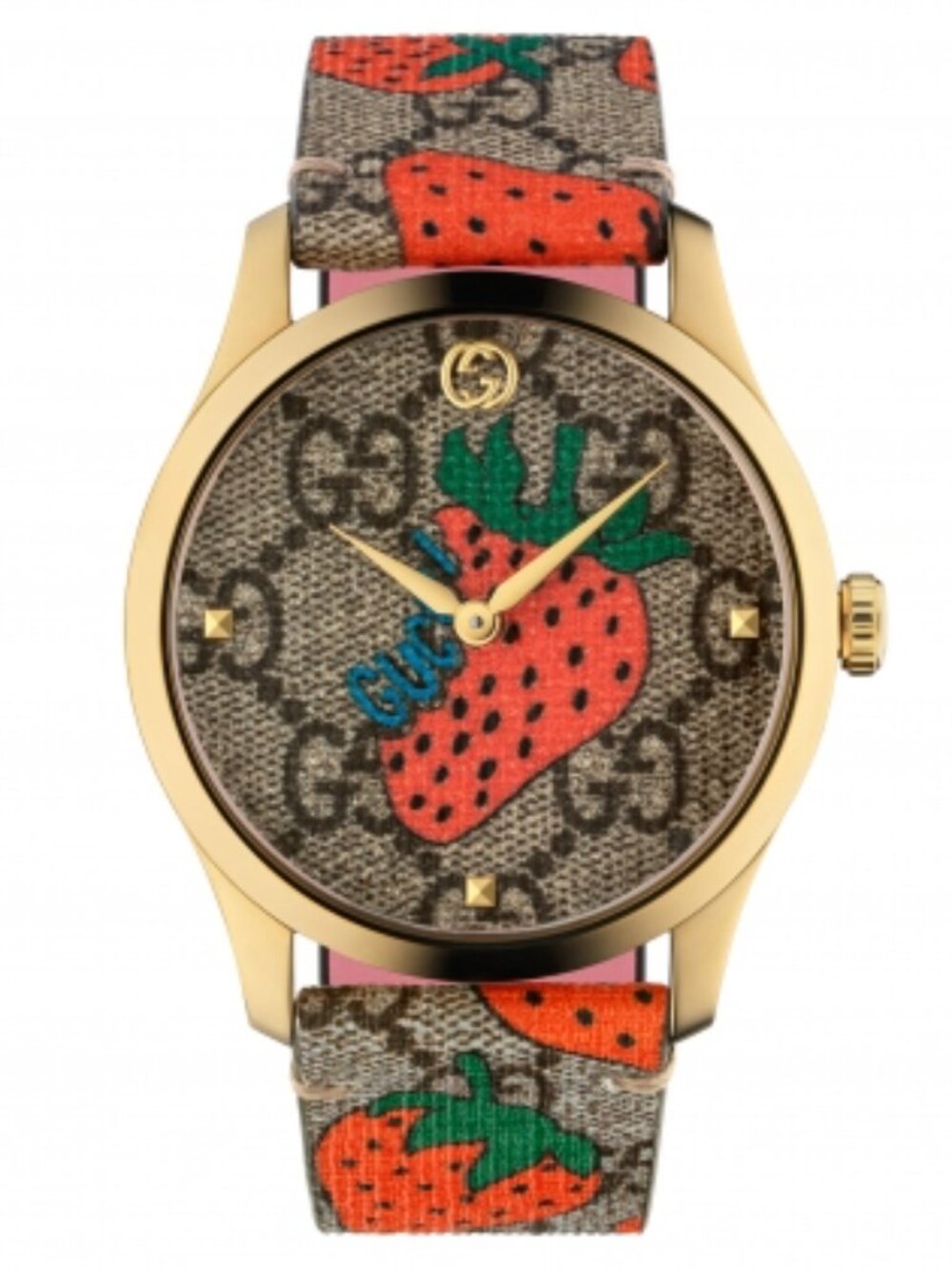 Gucci G-Timeless Strawberry Watch, Limited Edition, Swiss Made, Sapphire Crystal
